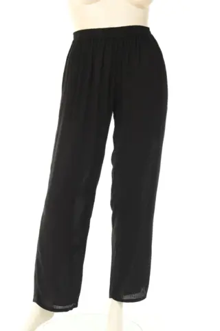 AC4087 pant long elasticated waist plain crincle