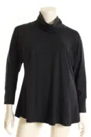 HE1674 T-shirt rullekrave lang ærme poly/viskose jersey